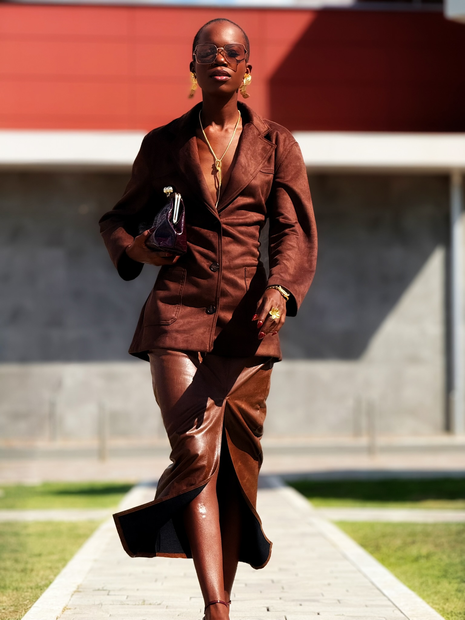 How to Wear Leather Like a Pro: Brown Meets Burgundy Perfection